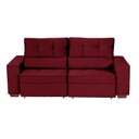 Ver imagem 3 de Sofá Baú Retrátil e Reclinável 5 Lugares 250cm Veludo Nobre La Plata Yescasa