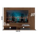 Ver imagem 3 de Painel de Tv para Sala 42 Polegadas Ipê Nogueira Linea Brasil