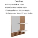 Ver imagem 7 de Conjunto 3 Peças para Banheiro Amendoa Marmore Branco Bn3630x13x14 Tecno Mobili