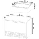 Ver imagem 3 de Conjunto 3 Peças para Banheiro Amendoa Marmore Branco Bn3630x13x14 Tecno Mobili