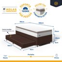 Ver imagem 6 de Cama Box com Colchão de Molas Ensacadas Pillow Top Neve + Auxiliar de Espuma Unique Solteiro 88cm