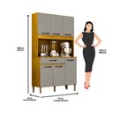 Ver imagem 3 de Armário de Cozinha Multiuso 6 Portas Valença com Espaço para Micro-ondas Mobilihouse