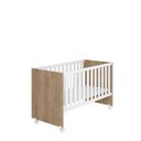 Ver imagem 4 de 3540 - Conjunto D. Sonho Berço Reto + Rodizio Carv Toq Rustico/branco (3540.58)