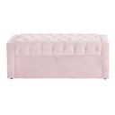 Ver imagem 2 de Calçadeira Baú para Cama Box Emma Suede Cores - Ds Estofados - Solteiro - Rosa Bebê