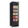 Freezer Vertical Sorvetes Frost Free -18 a -22ºc Slim 204/337l Vf28 All Black 220v - Metalfrio - 1