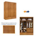 Ver mais imagens de Guarda Roupa Solteiro 4 Portas 5 Gavetas Stillus 