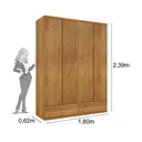 Ver imagem 4 de Guarda Roupa Solteiro 4 Portas 5 Gavetas Stillus 
