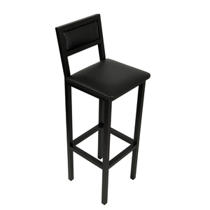 Banqueta Bistrô Industrial Aço Assento Preto Altura 95 Cm - Preta
