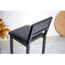 Ver imagem 6 de Banqueta Bistrô Industrial Aço Assento Preto Altura 95 Cm - Preta