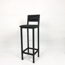 Ver imagem 4 de Banqueta Bistrô Industrial Aço Assento Preto Altura 95 Cm - Preta