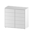 Ver imagem 1 de Cômoda Dieci – 10 Gavetas | Mdp 15 Mm | Corrediça Telescópica + Fecho Toque:branco