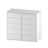 Cômoda Dieci – 10 Gavetas | Mdp 15 Mm | Corrediça Telescópica + Fecho Toque:branco - 1