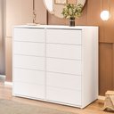 Ver imagem 6 de Cômoda Dieci – 10 Gavetas | Mdp 15 Mm | Corrediça Telescópica + Fecho Toque:branco