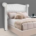 Ver imagem 3 de Cabeceira Estofada Sienna Para Cama Box King 195 Cm Suede Branco - LM DECOR