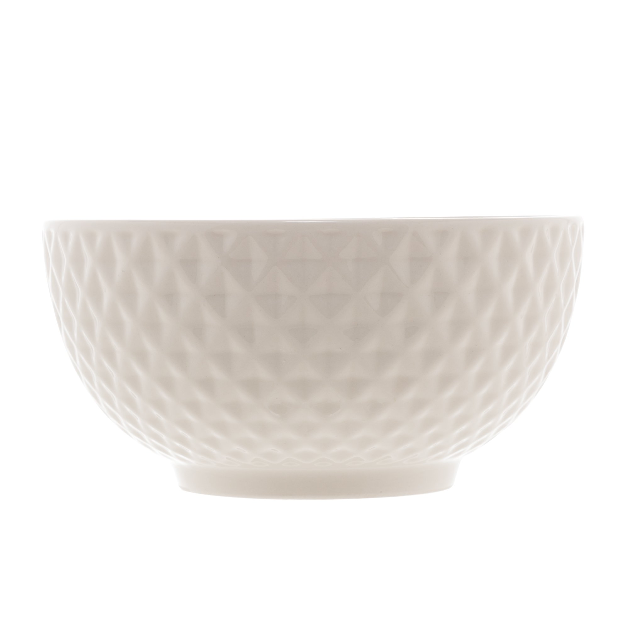 Bowl New Bone Diamond de porcelana Branco - 15x7,5 cm