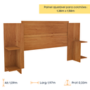 Ver imagem 5 de Cabeceira Box Casal Painel Ajustável Arizona  