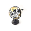 Ver imagem 4 de Globo Terrestre Decorativo Enfeite de Mesa Metal 29x18CM Preto e Dourado Decoração Escritório Casa