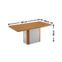 Ver imagem 4 de Mesa de Jantar Isadora 180 cm Tampo MDF Canto Copo Laminado com 6 Cadeiras Lira
