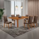 Ver imagem 2 de Mesa de Jantar Isadora 180 cm Tampo MDF Canto Copo Laminado com 6 Cadeiras Lira