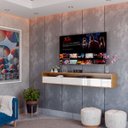 Ver imagem 2 de Rack Suspenso para Tv Life 1.8 Off White com Freijó - Móveisaqui