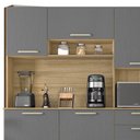 Ver imagem 5 de Armário de Cozinha Compacta 180cm Turim K02 Freijó/Gris- Mpozenato