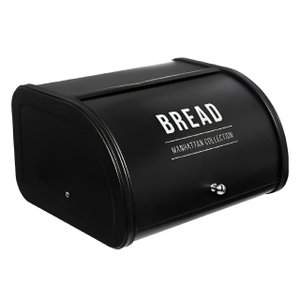 Porta Pão Manhattan em Aço Galvanizado Preto 30cm