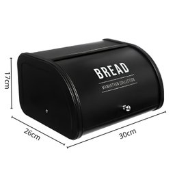 Porta Pão Manhattan em Aço Galvanizado Preto 30cm - 2