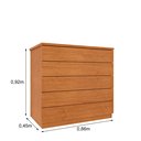 Ver imagem 4 de Cômoda 5 Gavetas 86cm Premium  