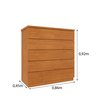 Cômoda 5 Gavetas 86cm Premium   - 4