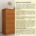 Ver mais imagens de Cômoda 5 Gavetas 86cm Premium Bege/Cinamomo