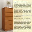 Ver mais imagens de Cômoda 5 Gavetas 86cm Premium Bege/Cinamomo