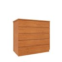 Ver imagem 3 de Cômoda 5 Gavetas 86cm Premium Bege/Cinamomo
