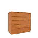 Ver imagem 3 de Cômoda 5 Gavetas 86cm Premium Bege/Cinamomo