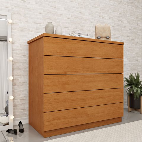 Cômoda 5 Gavetas 86cm Premium  