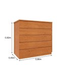 Ver imagem 4 de Cômoda 5 Gavetas 86cm Premium Bege/Cinamomo