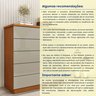 Cômoda 5 Gavetas 86cm Premium   - 9