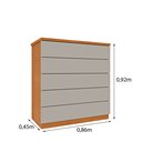 Ver imagem 4 de Cômoda 5 Gavetas 86cm Premium