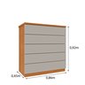 Cômoda 5 Gavetas 86cm Premium   - 4