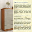 Ver mais imagens de Cômoda 5 Gavetas 86cm Premium Bege/Cinamomo/Off White