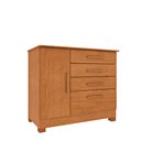 Ver imagem 2 de Cômoda 1 Porta 4 Gavetas com Pés 104cm Chicago Bege/Cinamomo