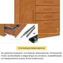 Ver imagem 6 de Cômoda 1 Porta 4 Gavetas com Pés 104cm Chicago Bege/Cinamomo