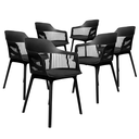 Ver imagem 1 de Kit 6 Cadeiras de Jantar Design Marcela Preta com Estofado