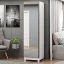 Ver imagem 1 de Sapateira 1 Porta Espelhada Gold 100% MDF Branco/Acetinado