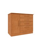 Ver imagem 2 de Cômoda 1 Porta 4 Gavetas 104cm Chicago Bege/Cinamomo