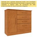 Ver mais imagens de Cômoda 1 Porta 4 Gavetas 104cm Chicago Bege/Cinamomo