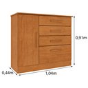 Ver imagem 3 de Cômoda 1 Porta 4 Gavetas 104cm Chicago
