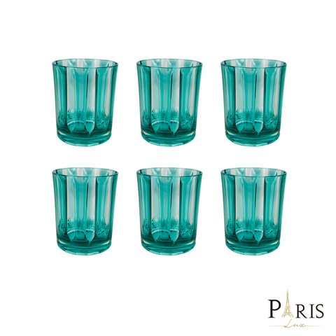Conjunto 6 Copos de Acrílico Verde 10,5cm Rjw0012 Btc