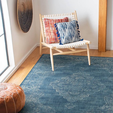 Tapete Belga Harmony Trendy 9863 Azul 0.67x2.10m