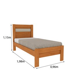 Cama Solteiro 100% MDF Safira - 12