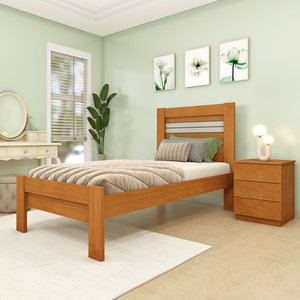 Cama Solteiro 100% MDF Safira